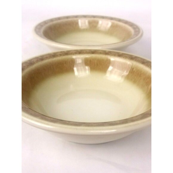 Syracuse China Fruit Bowls Sauce Dessert 2 pc Cinnamon Pattern Vintage - Picture 3 of 8